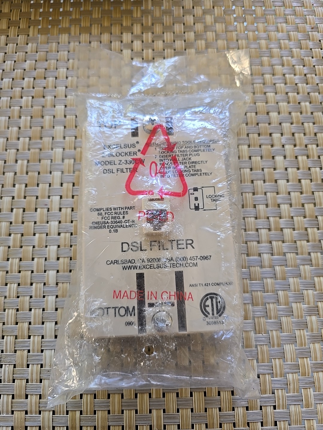 DSL Filter Excelsus Z-Blocker Model Z-330CW Wall Mount – Brand New