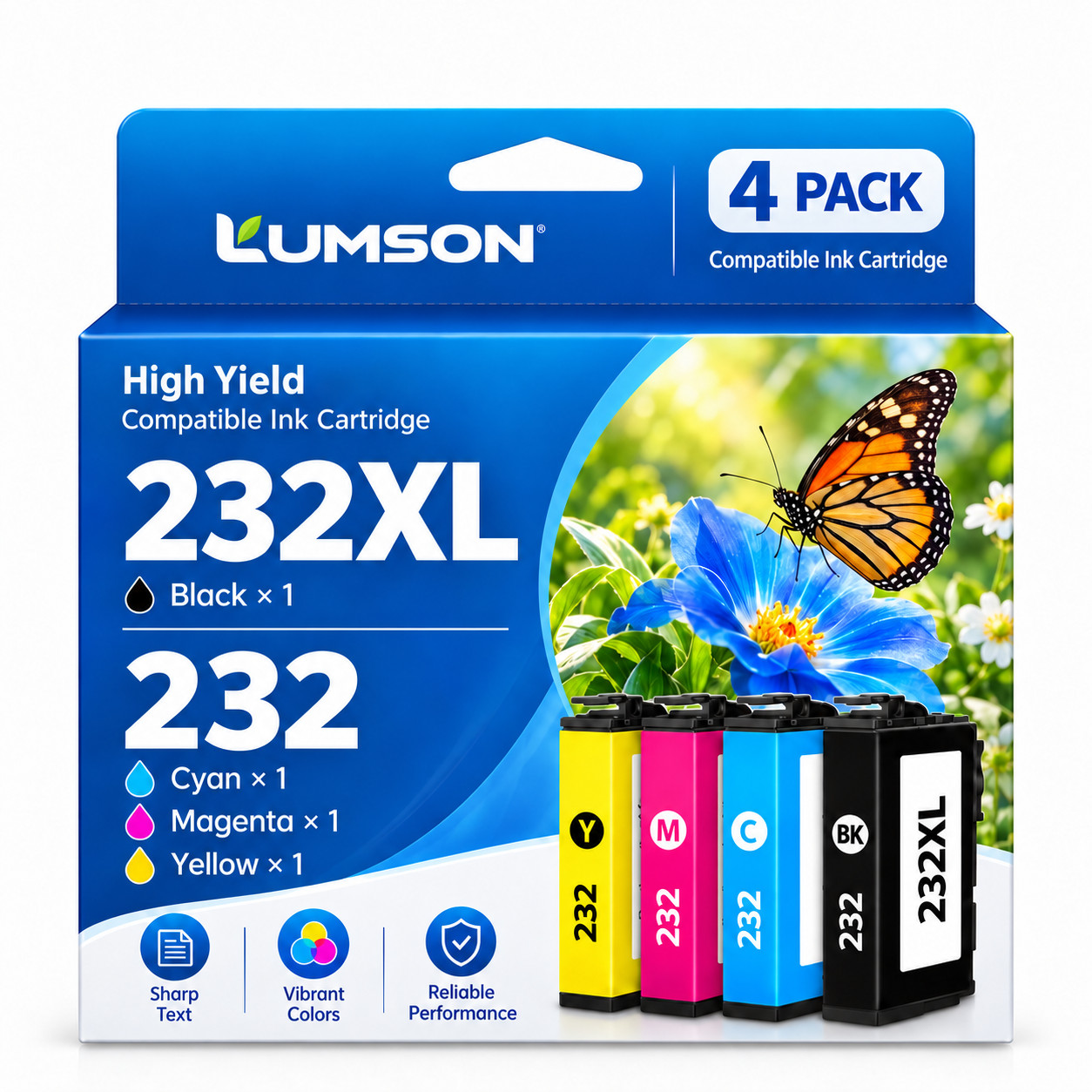 232XL Ink Cartridges 4Pack Compatible for 232xl WF-2930 XP-4200 WF-2950 XP-4205