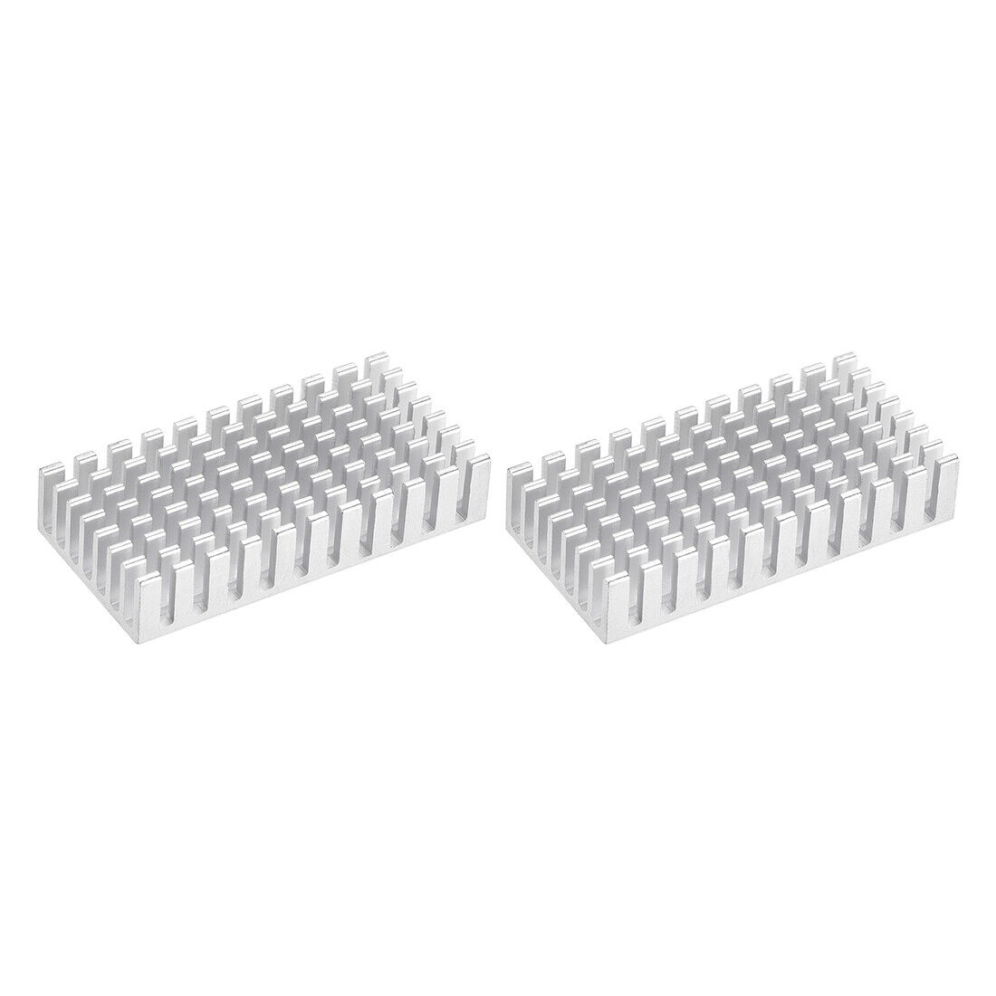 Electronic Radiators Heatsink for MOS GPU IC Chip Silver 50 x 25 x 10 mm 2pcs