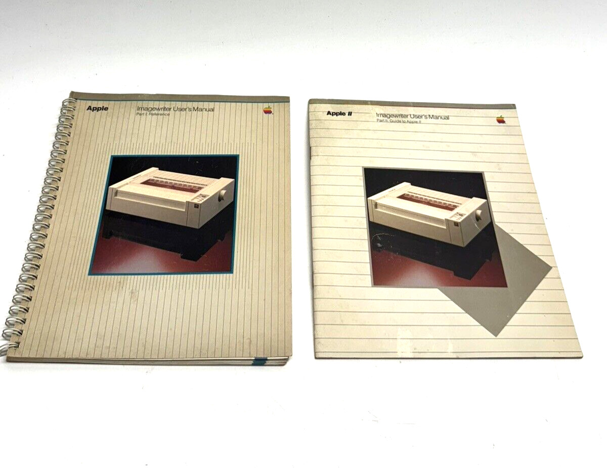 Vintage Apple ImageWriter Printer User’s Manual Reference & Guide Part I & II