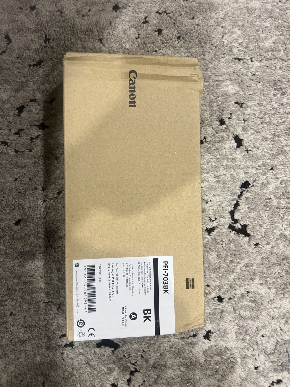 NEW Genuine OEM CANON PFI-703BK Black Ink 700 mL High-Yield 2963B001