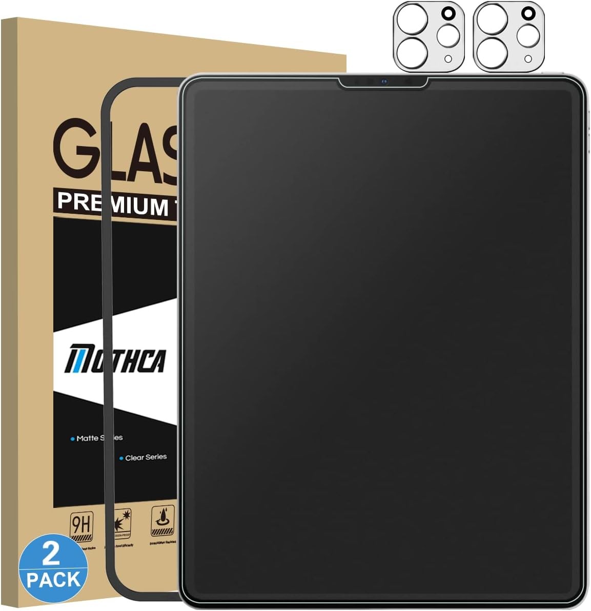 2 Pack Matte Screen Protector for iPad Pro 11”/iPad Air 5/4 10.9” - Tempered Gla