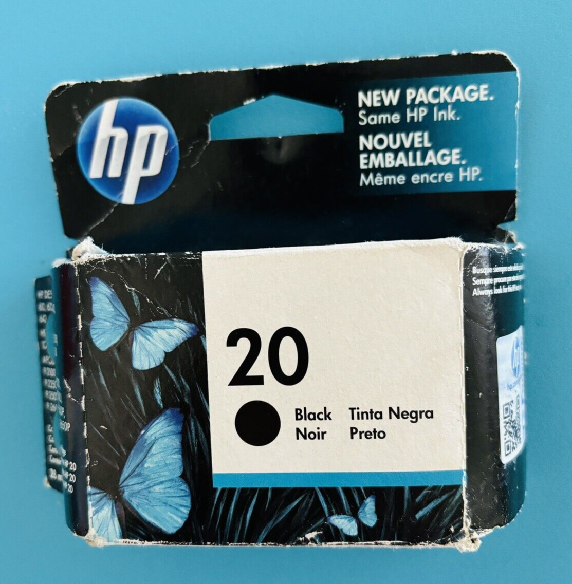 New Genuine HP 20 Black Ink Cartridge Exp 08/2013 Brand New Factory Sealed 