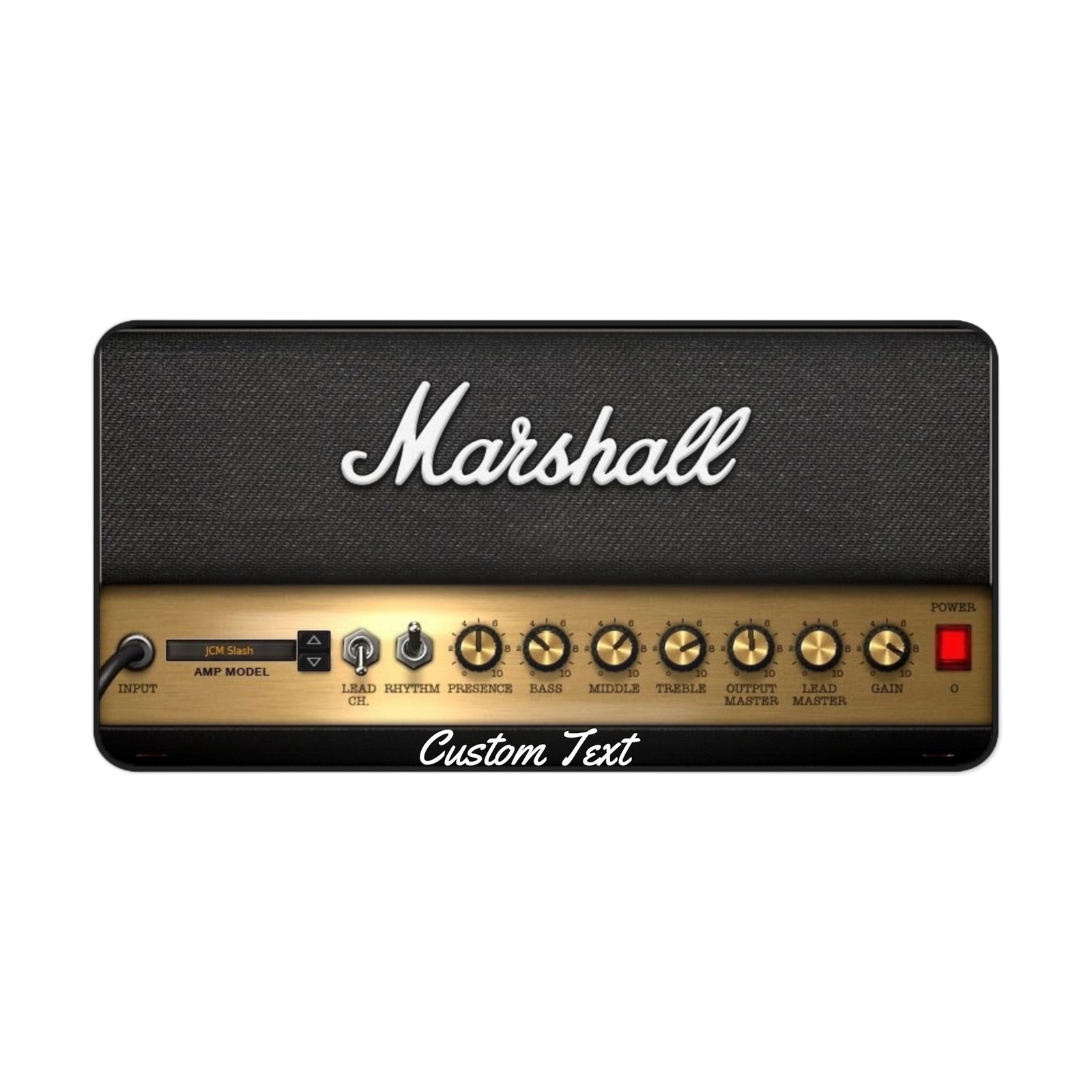 Marshall Amp Face Desk Mat | Custom Text Mouse Pad