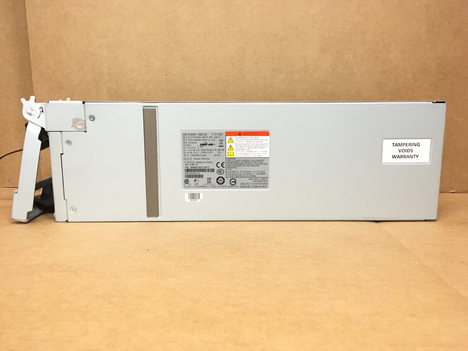 Power One NetApp 580W Power Supply HB-PCM01-580-AC 82562-21 SPAXRTX-04G