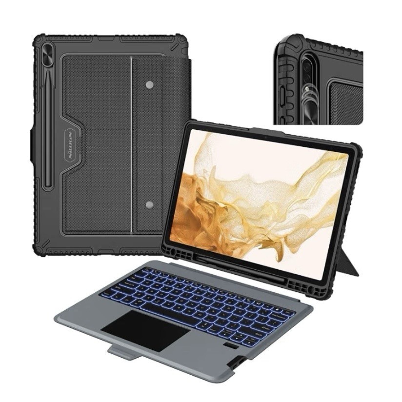 Nillkin Rugged Keyboard Case Samsung Galaxy Tab S8+/S7+/S7 FE 12.4 Open Box