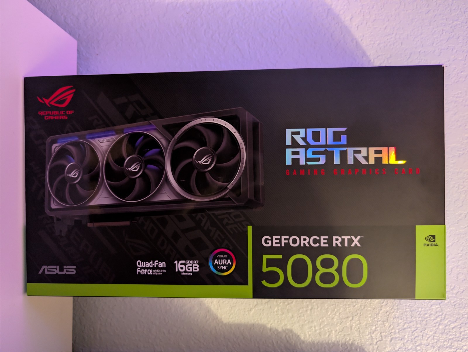 ASUS ROG-ASTRAL-RTX5080-O16G-GAMING RTX5080 16GB GDDR7 PCIe 5.0 GPU Graphic Card