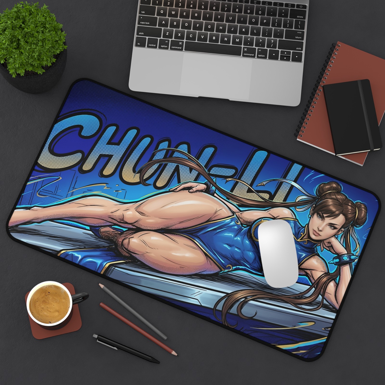 Chun-Li Desk Mat, Fighting Game Mouse Pad, Iconic Fighter Desk Decor