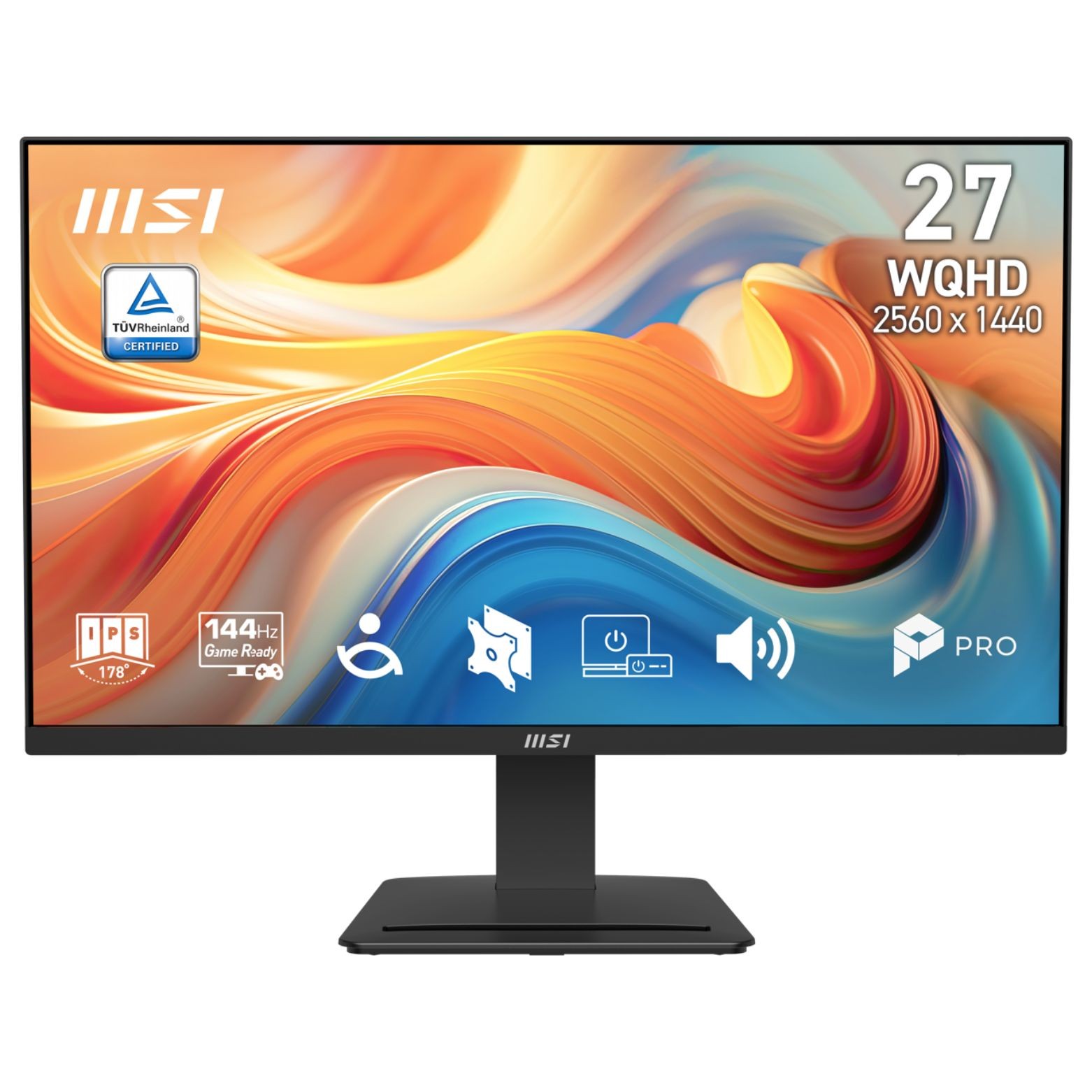 MSI PRO MP273Q E14 27" QHD Monitor 1ms 1500:1 HDR Ready HDMI DisplayPort Speaker