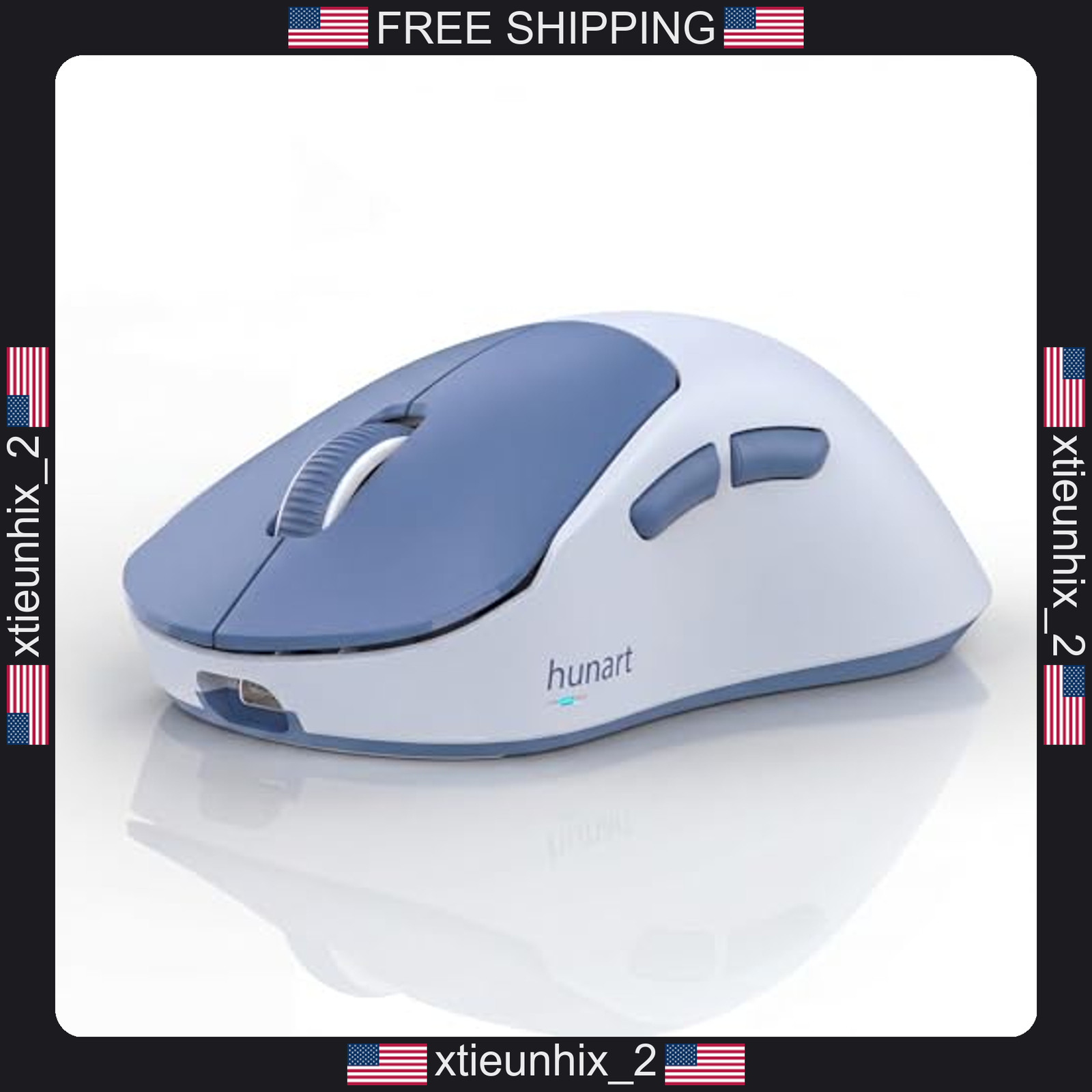 Wireless Mouse Bluetooth 2.4GHz Rechargeable 49g for Office & Travel