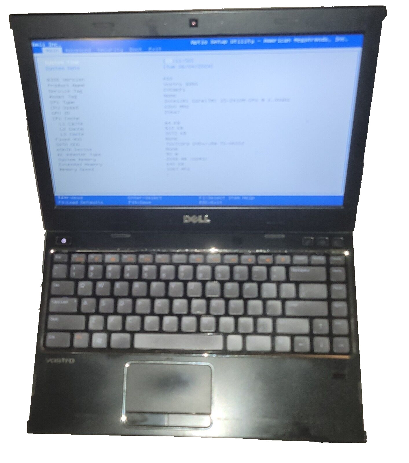 DEFECTIVE DELL VOSTRO 3350 Laptop Intel Core i5 2410M 2.3GHz NO HDD 2GB RAM ASIS