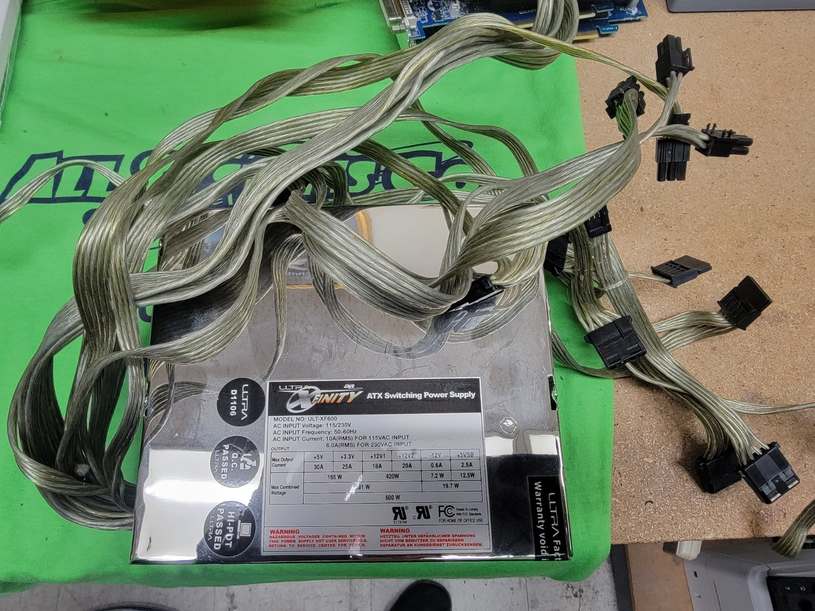 Ultra Xfinity ULT-XF600 600W ATX Switching Power Supply 