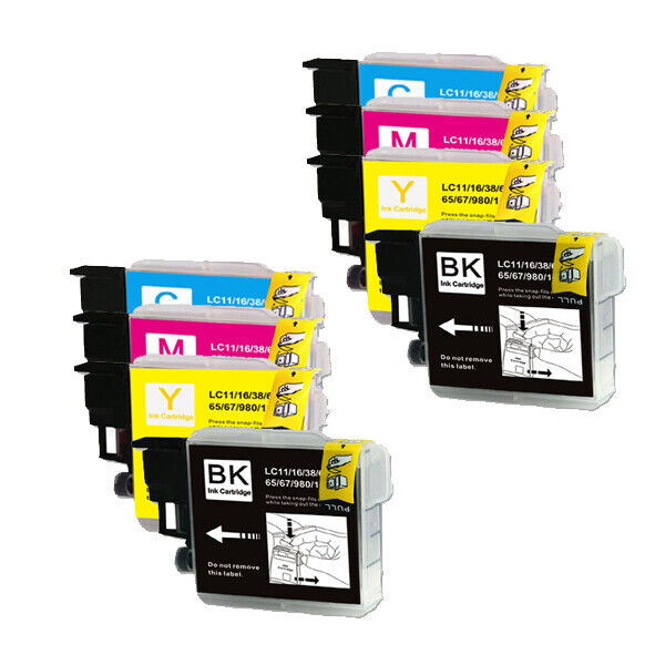 8P Printer Ink Set fits Brother LC61 MFC-295CN MFC-490CW MFC-495CW MFC-5490CN