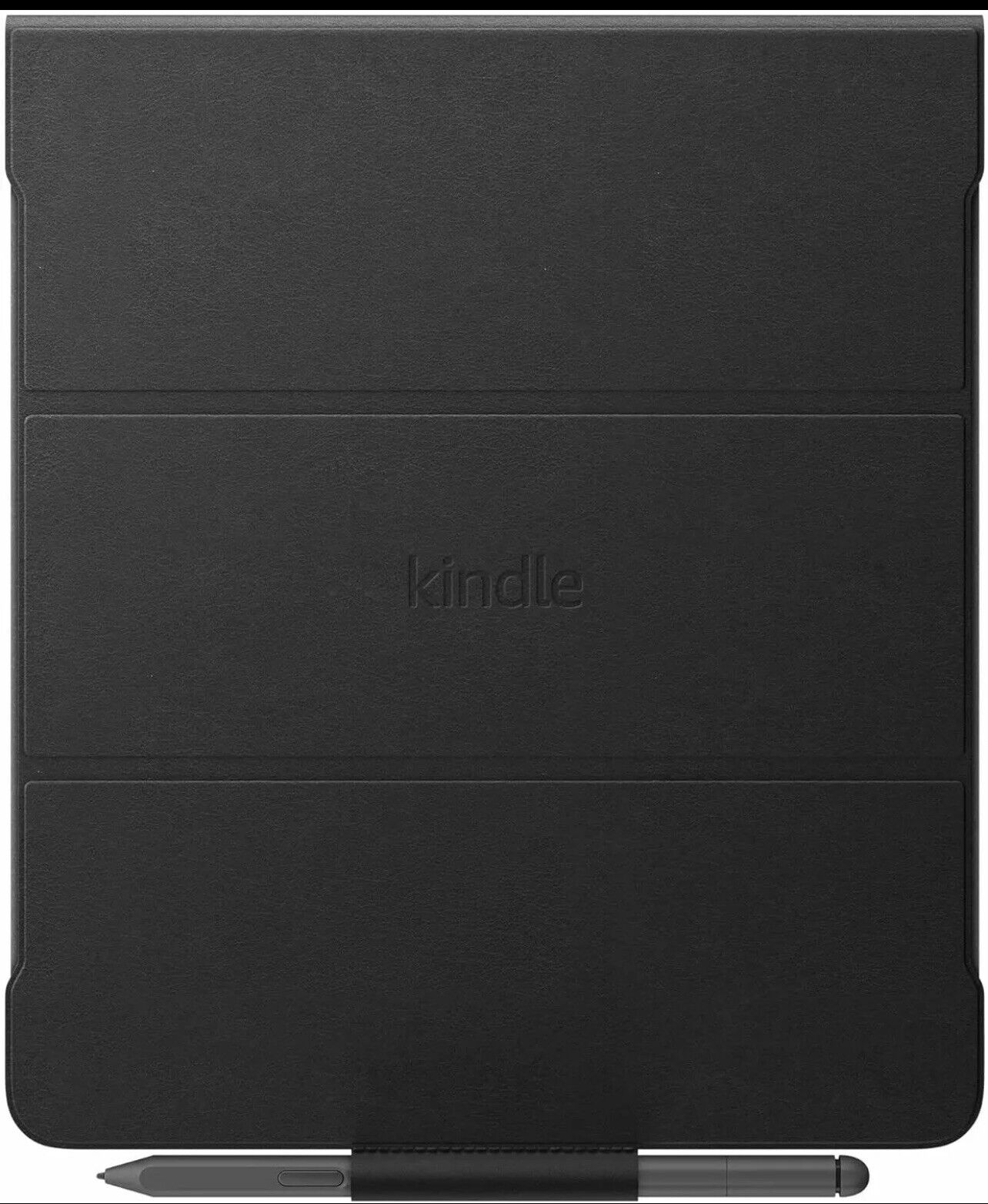Amazon Kindle Scribe Leather Folio Cover Magnetic Attach Sleek Case Black