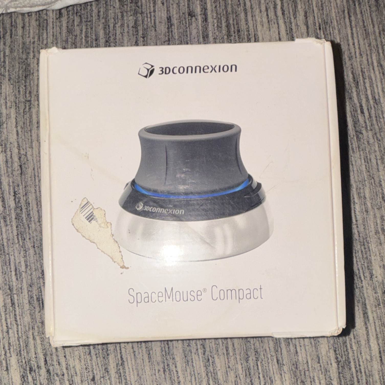 3Dconnexion SpaceMouse Compact Standard Mouse, 3D Tracking, Black/Silver