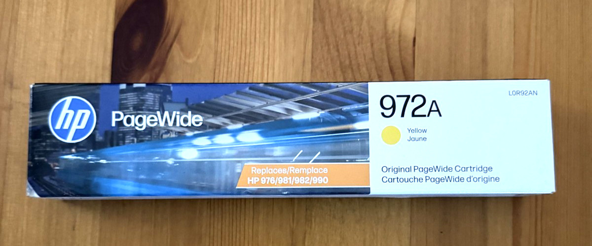Genuine HP 972A Cyan L0R86AN PageWide Ink Cartridge 2028/2029