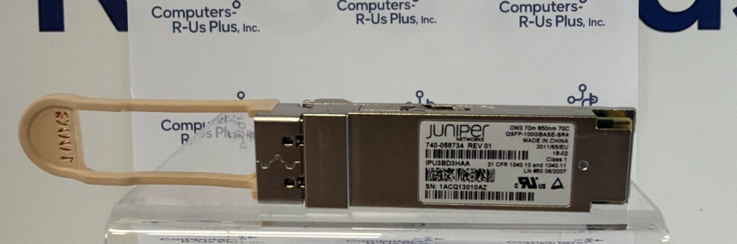 Juniper Networks 740-058734 JNP-QSFP-100G-SR4 QSFP28 850nm 70M OM3 MMF MODULE