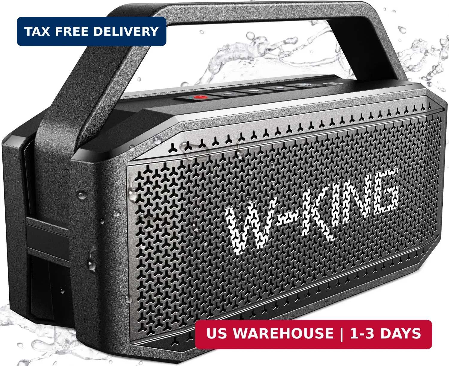 W-KING Bluetooth Speaker, 100W Peak Outdoor Portable Loud Speakers Wireless