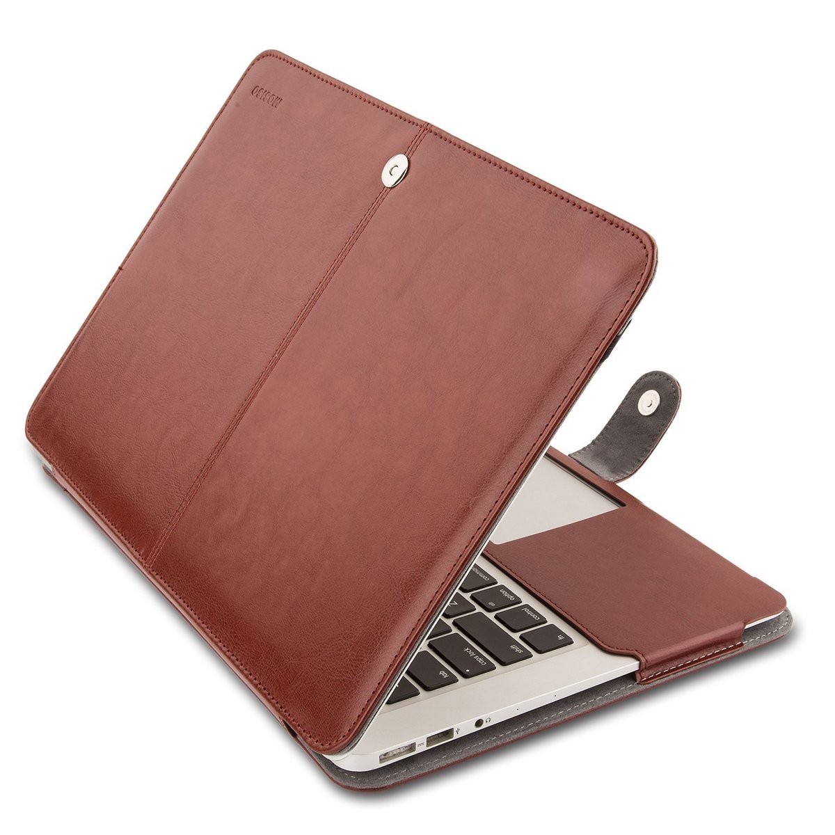 MOSISO PU Leather Case Compatible with MacBook Air 11 inch 11 Inches, Brown