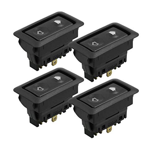  4pcs DC 12V Universal 6 Pins Momentary Electric Illuminated Power Window 