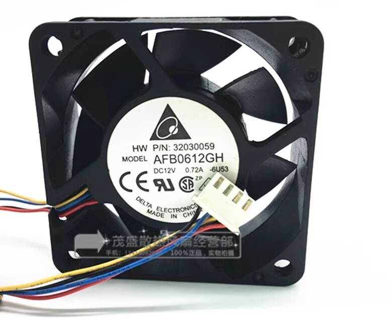 Delta AFB0612GH 6cm DC12V 0.72A High Airflow Axial Fan for Heatsink Cooling