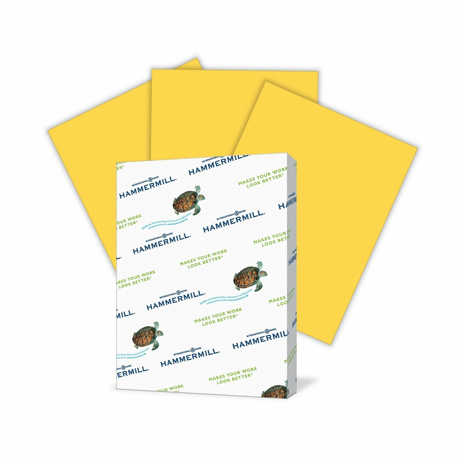 Hammermill Colored Paper 20 lb Goldenrod Printer Paper 8.5 x 11-1 Ream 500 Sh...