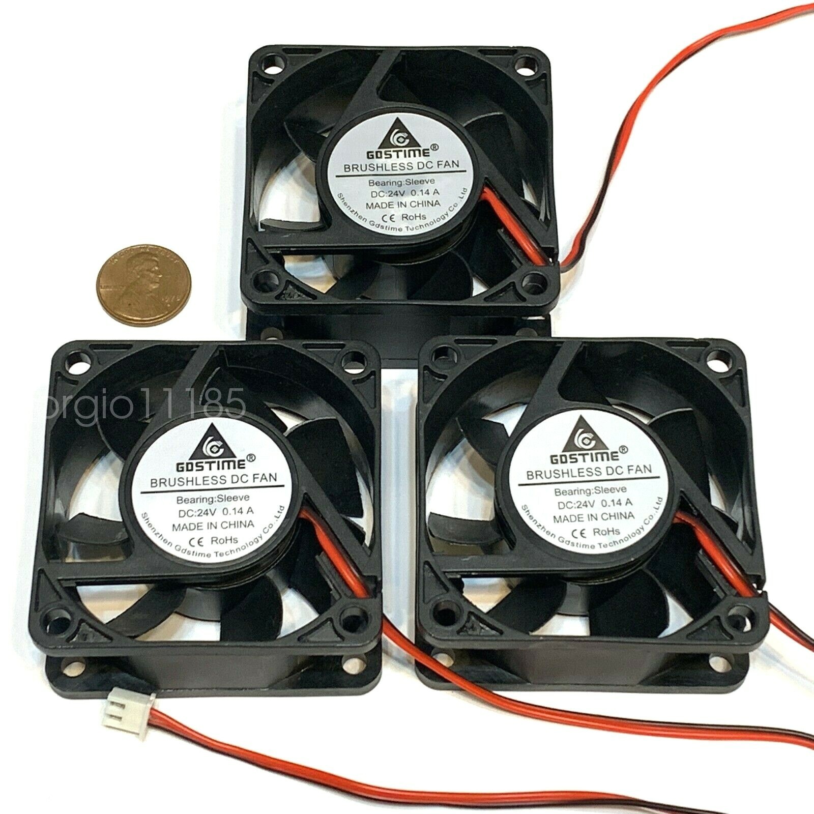 3 pieces Computer case 2Pin 6025 DC Fan 24V 6cm 60x60x25mm Motor Cooling WD