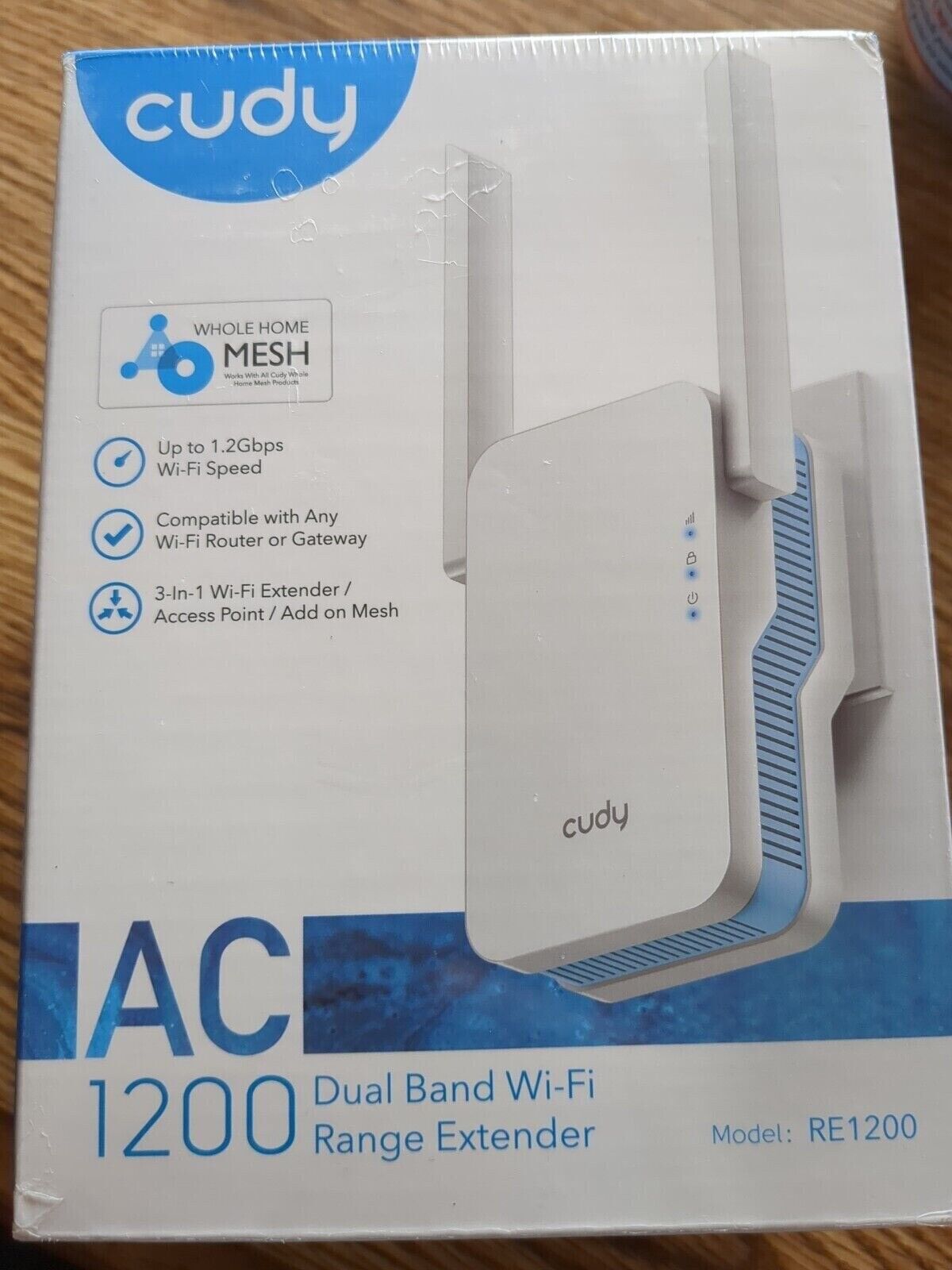 Cudy RE1200(US) AC1200 Mesh Dual Band WiFi Extender Up to 1200Mbps Sealed NIB