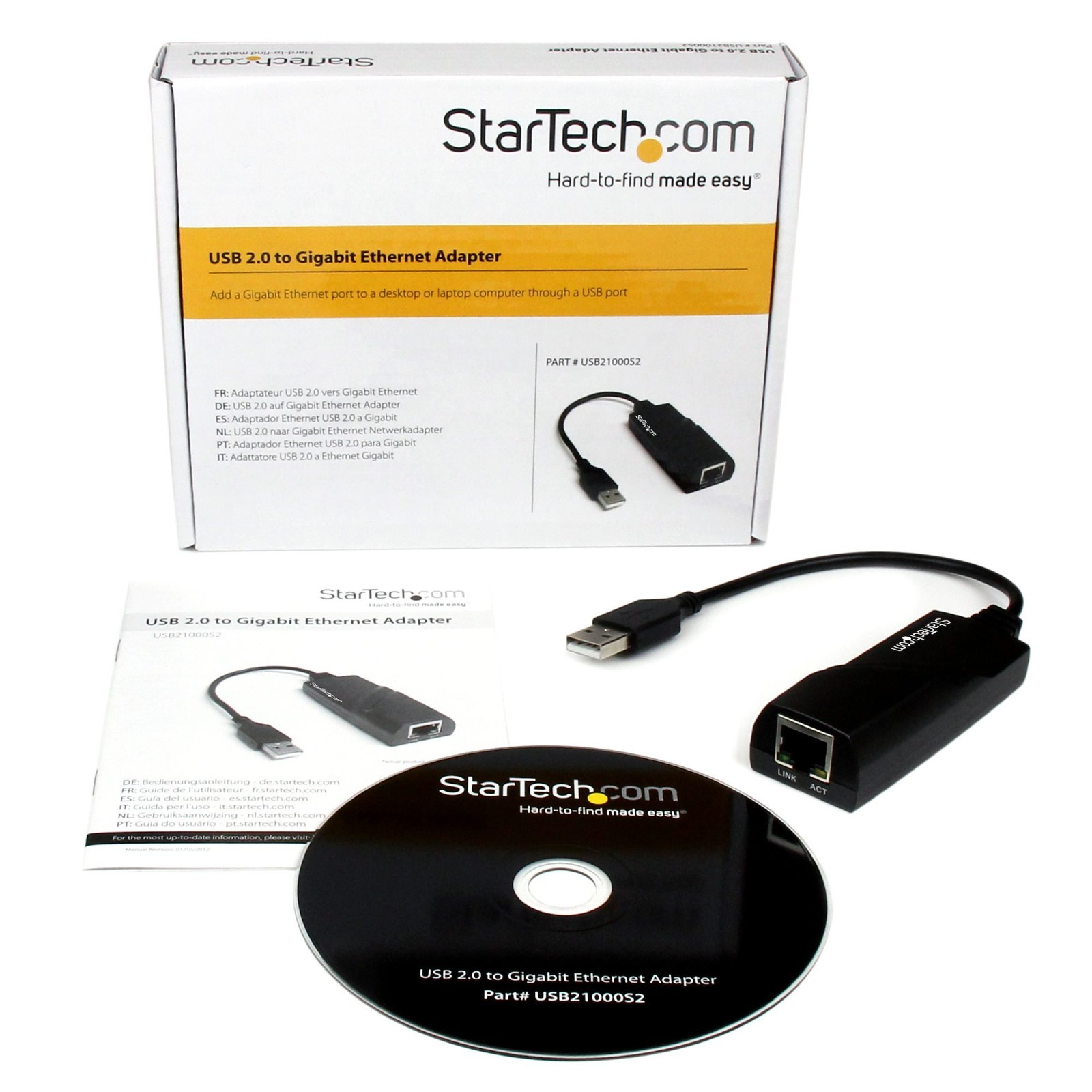 USB 2.0 to Gigabit Ethernet Adapter StarTech.com NIC Network Adapter PC/Laptop