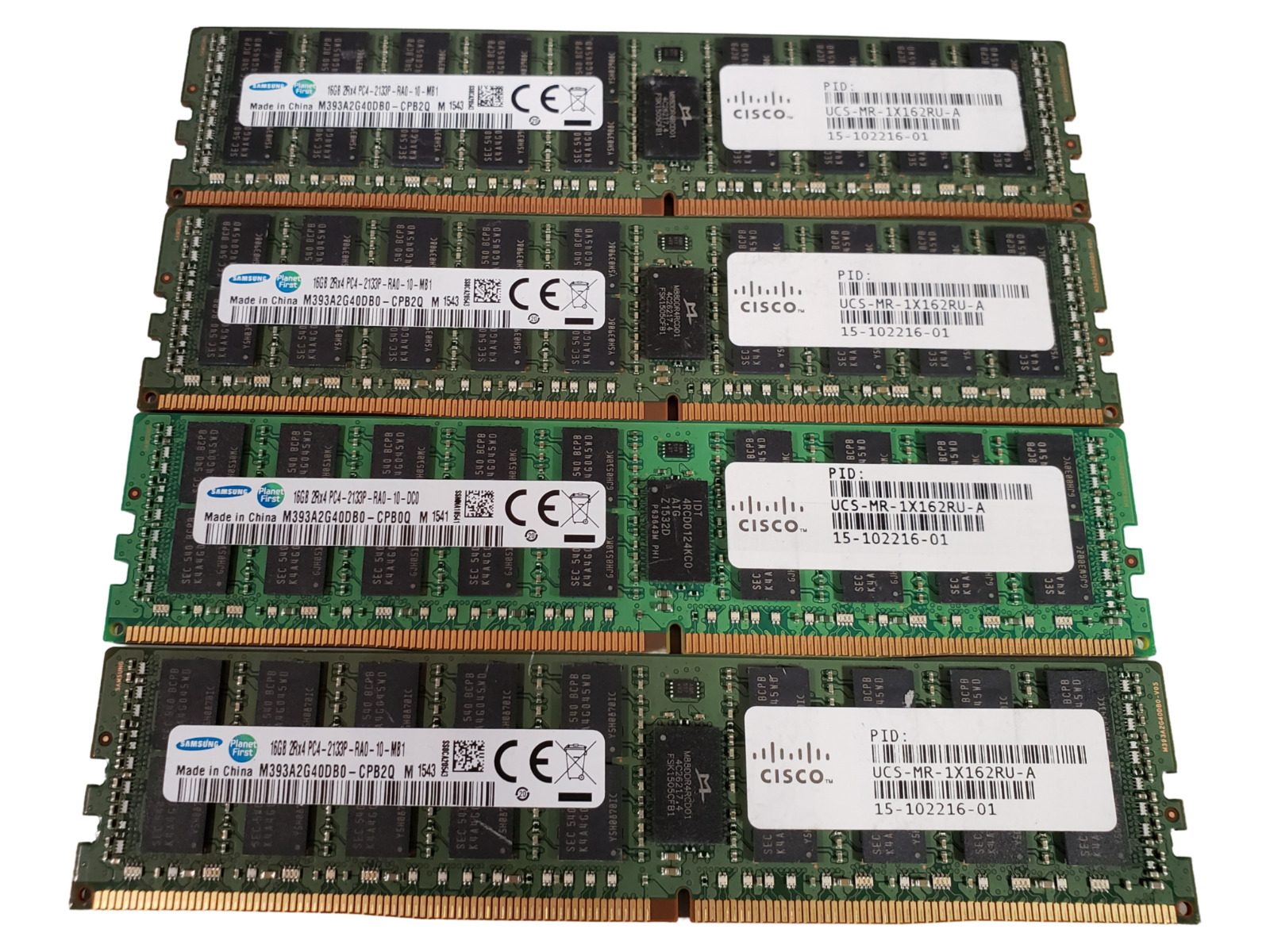 (4 Piece) Cisco Samsung M393A2G40DB0-CPB 15-102216-01 DDR4-2133 64GB Server RAM
