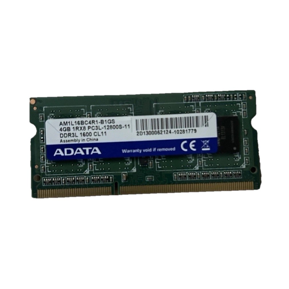 ADATA 4GB DDR3L PC3L-12800S-11 SO-DIMM Laptop RAM AM1L16BC4R1-B1GS