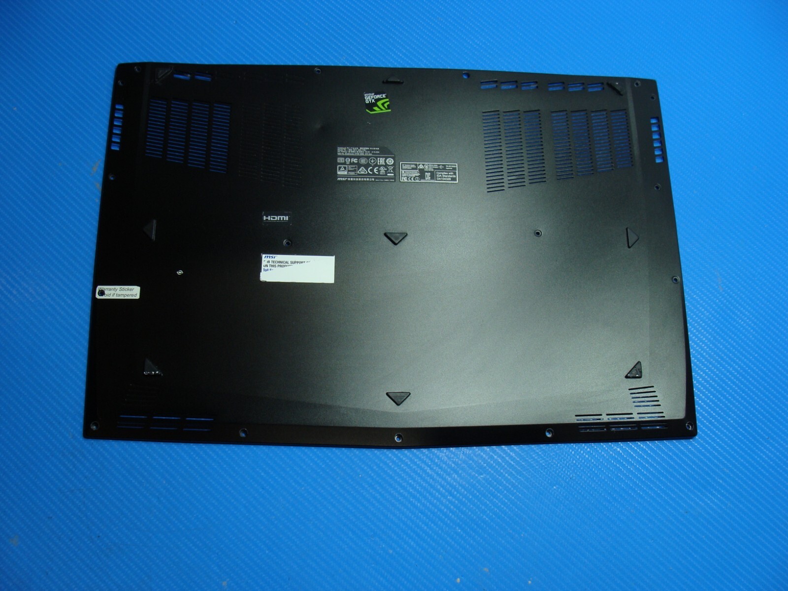 MSI Stealth Pro 17.3" GS73VR 6RF Genuine Laptop Bottom Case 3077B1D213