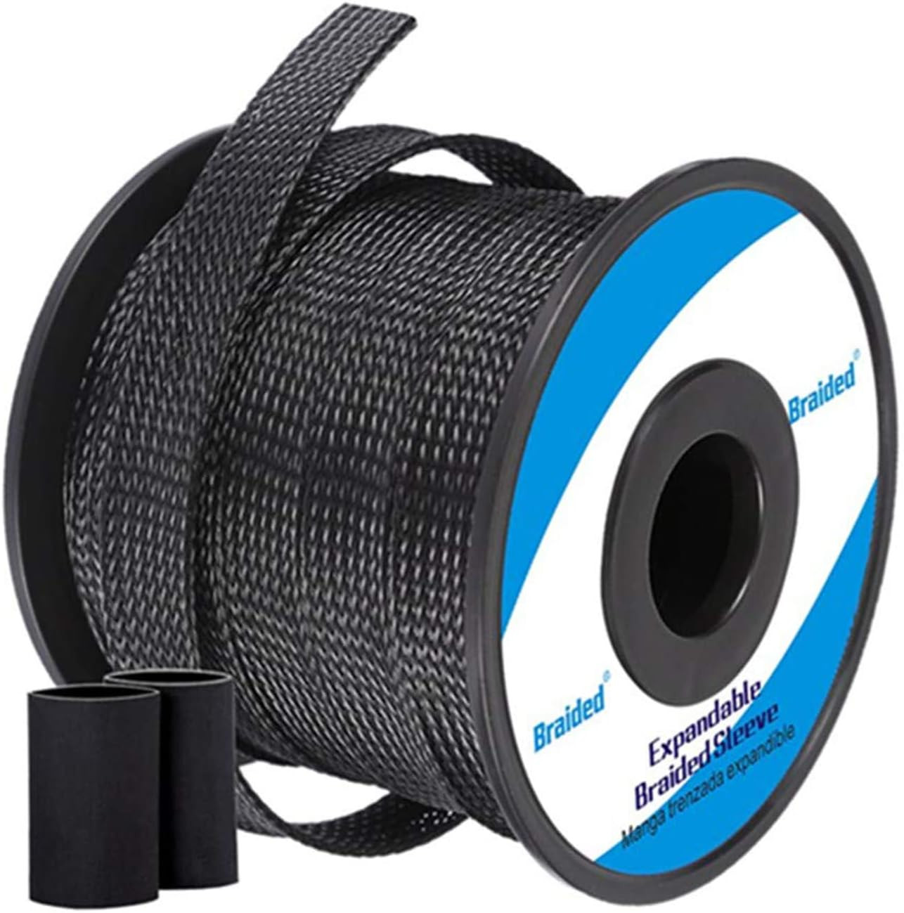 100Ft - 1/4 Inch Cable Management Sleeve Protector,Wire Loom PET Expandable Wire