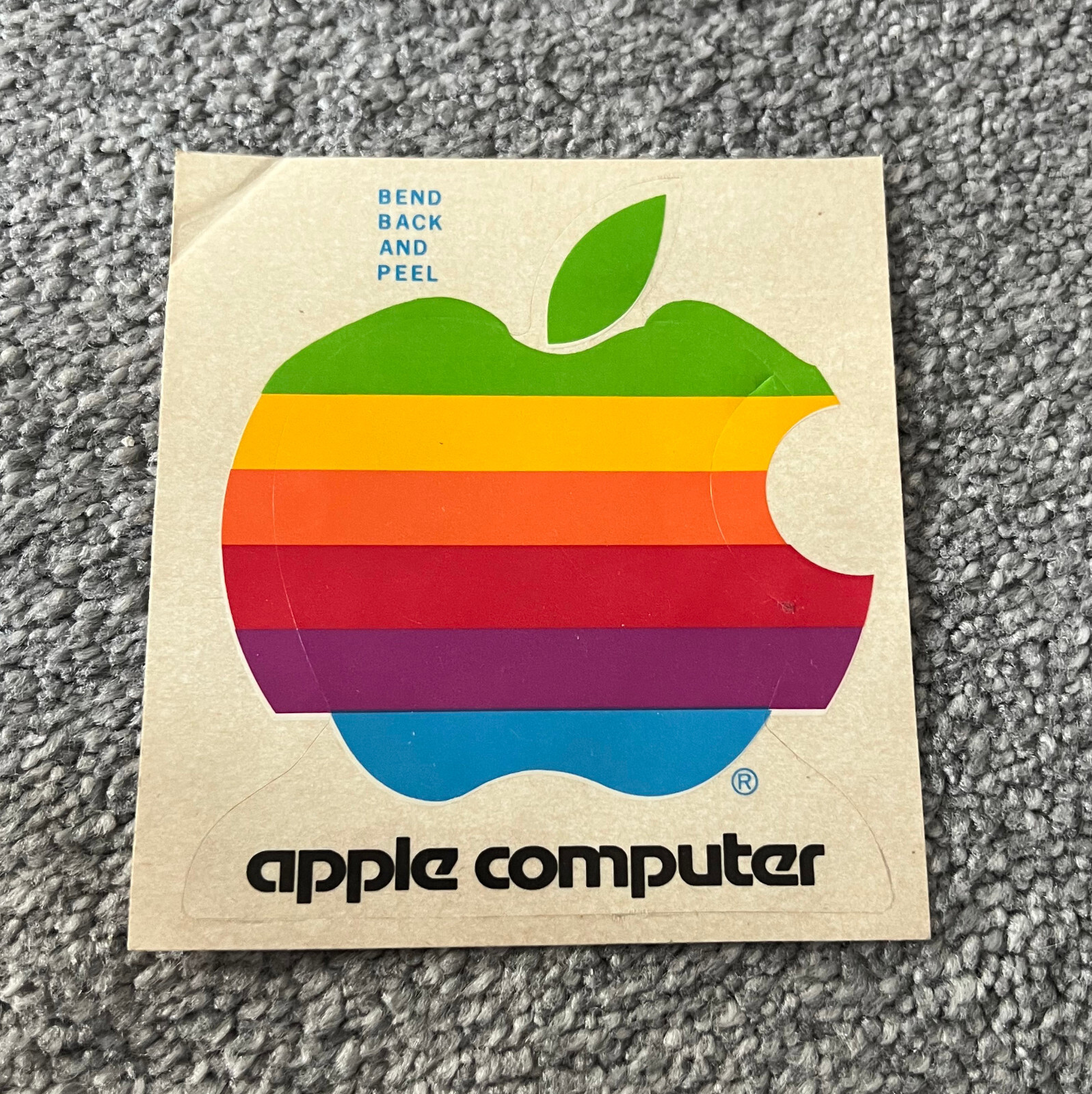 APPLE COMPUTER Vintage 80s Sticker Logo NOS II MAC Macintosh rainbow pride