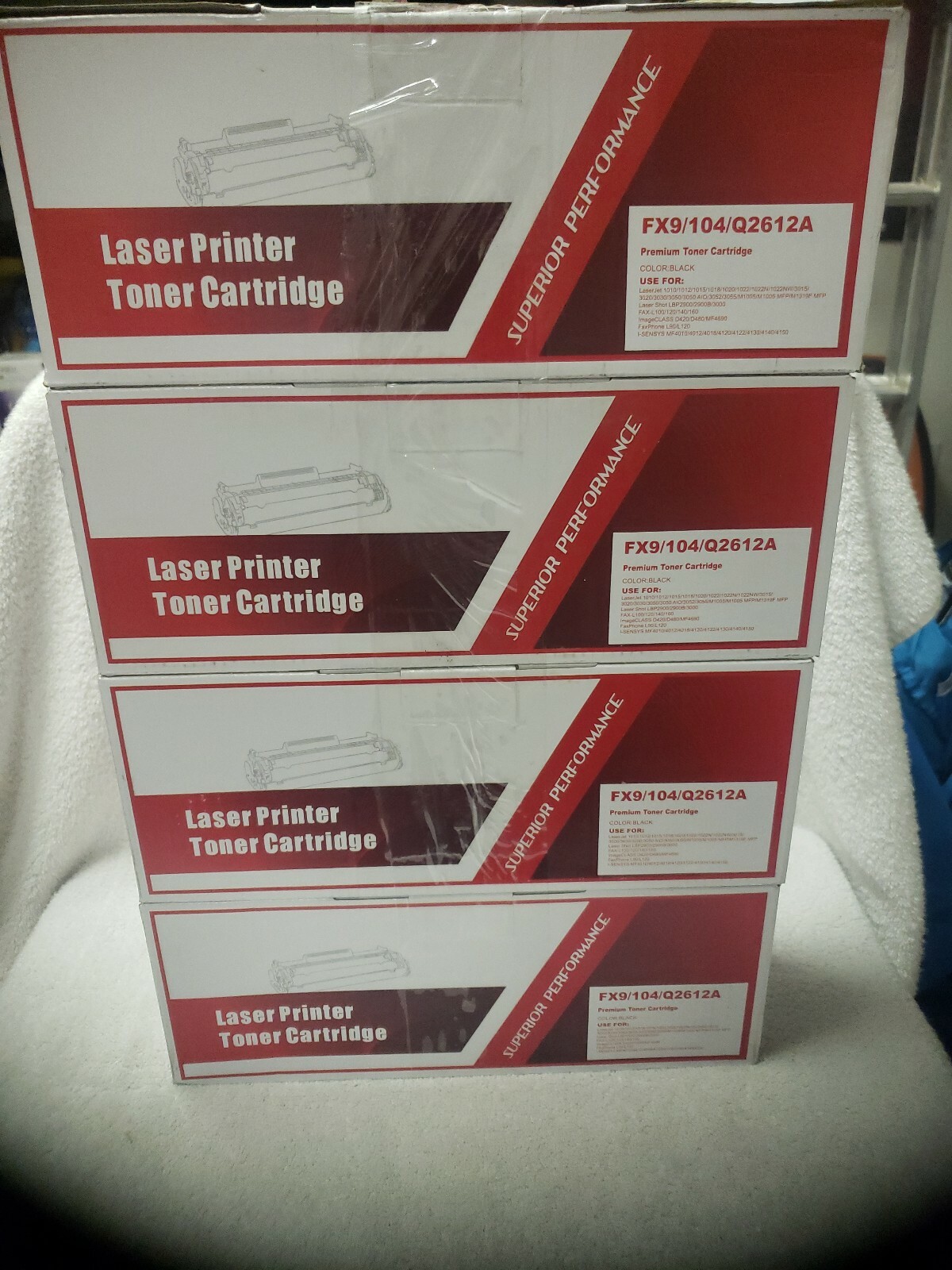 4 pack - Laser Printer Toner Cartridge Fx9/104/q2612a 