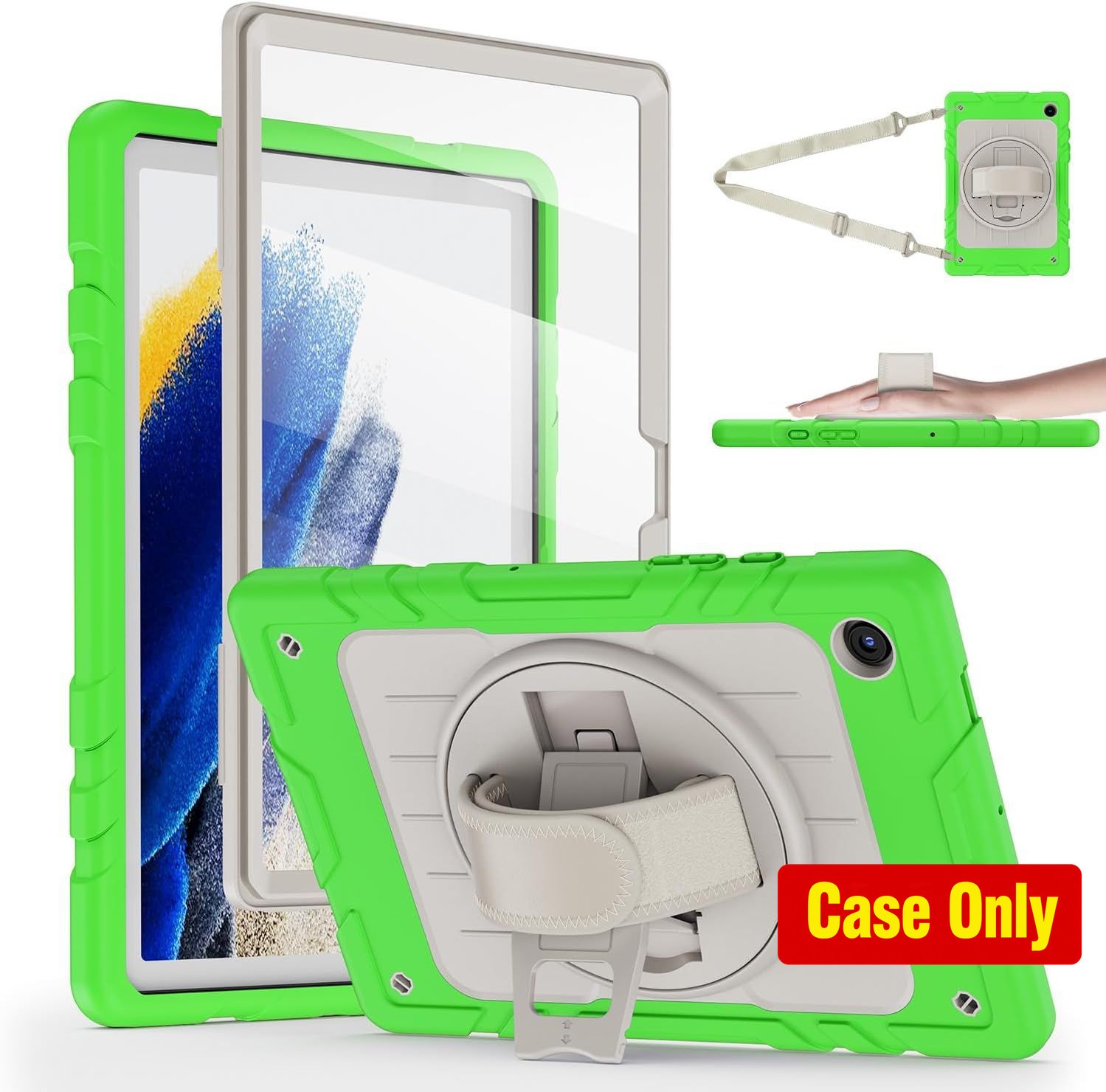 Rugged Protective Case for Samsung Galaxy Tab A8 10.5" 2022 SM-X200/X205/X207+St