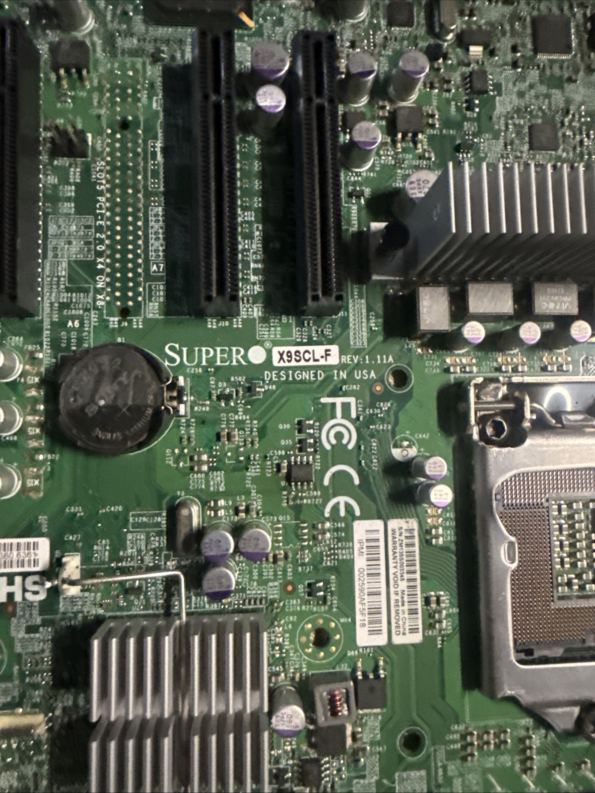 SuperMicro X9SCL-F DDR3 LGA 1155 Server Motherboard Tested Working