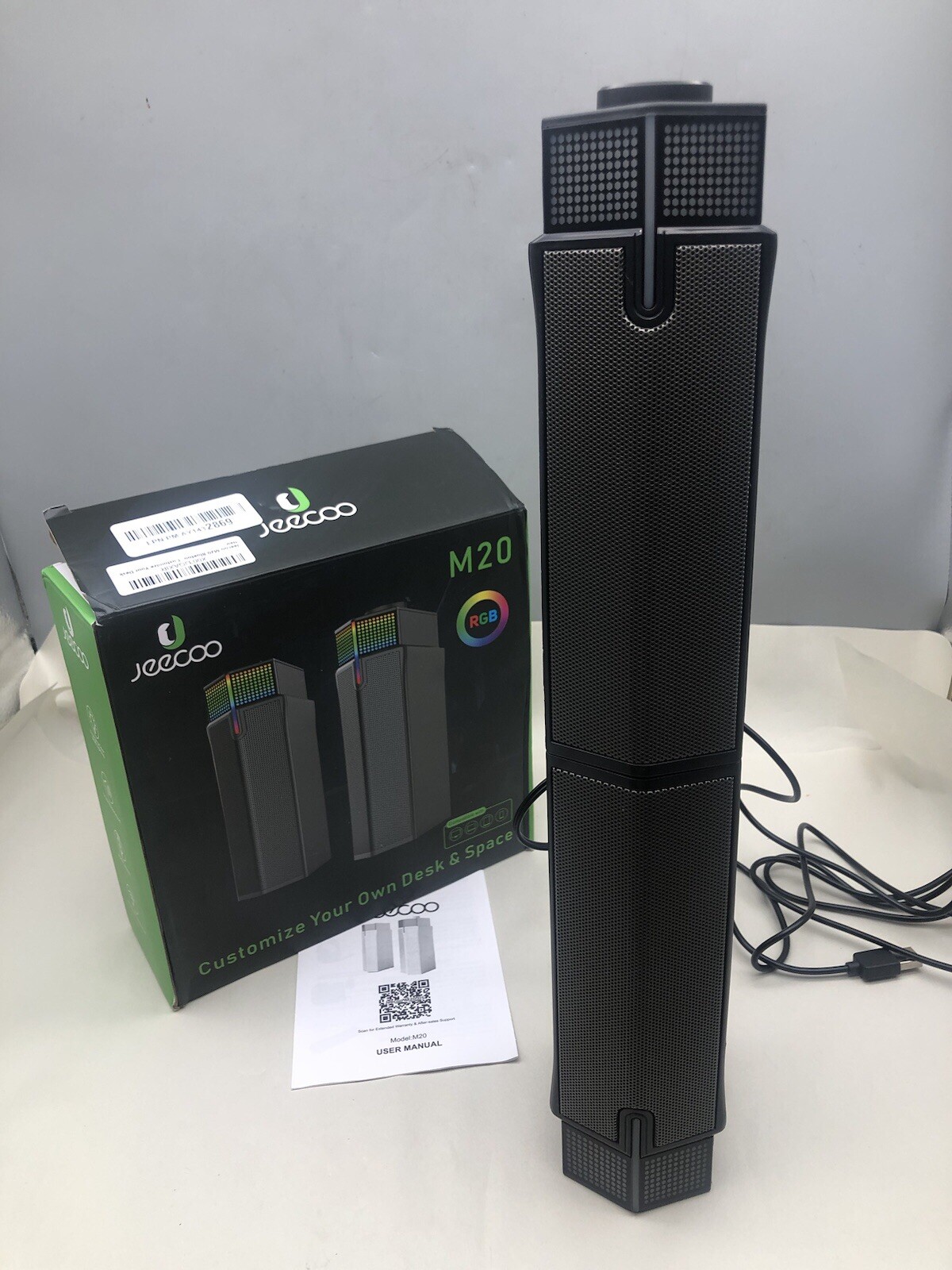 Jeecoo M20 Bluetooth Computer Speakers for PC Desktop Monitor, Gaming PC PS5 BT