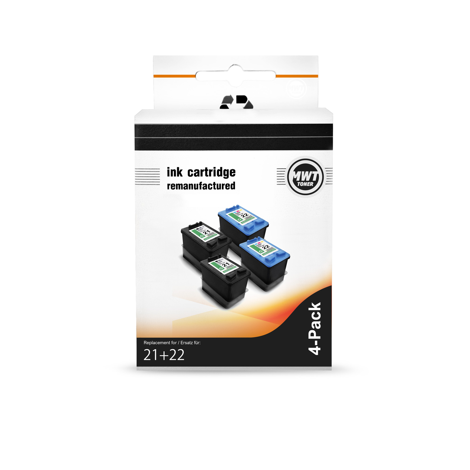 4x MWT Ink 2+2 Compatible for HP DeskJet F-series F-2212 #0 D-1530