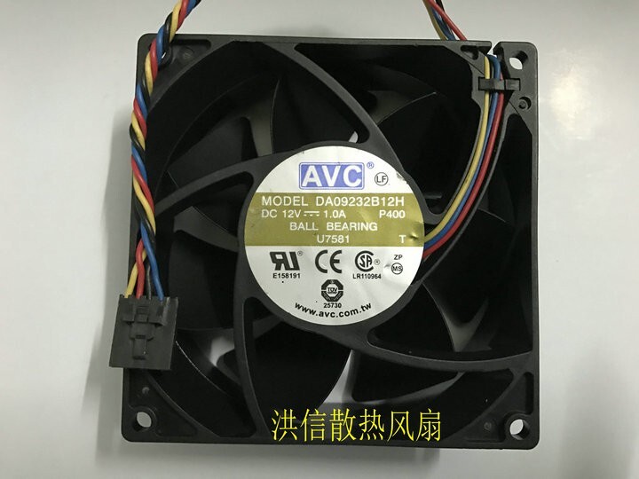 AVC 9032 DA09232B12H DC12V 1.0A 4-wire PWM temperature controlled speed regulati