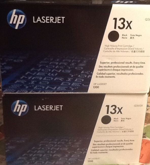 2 New Genuine *OPEN BOX SEALED BAG* HP 13X Laser Cartridges New Black Packaging