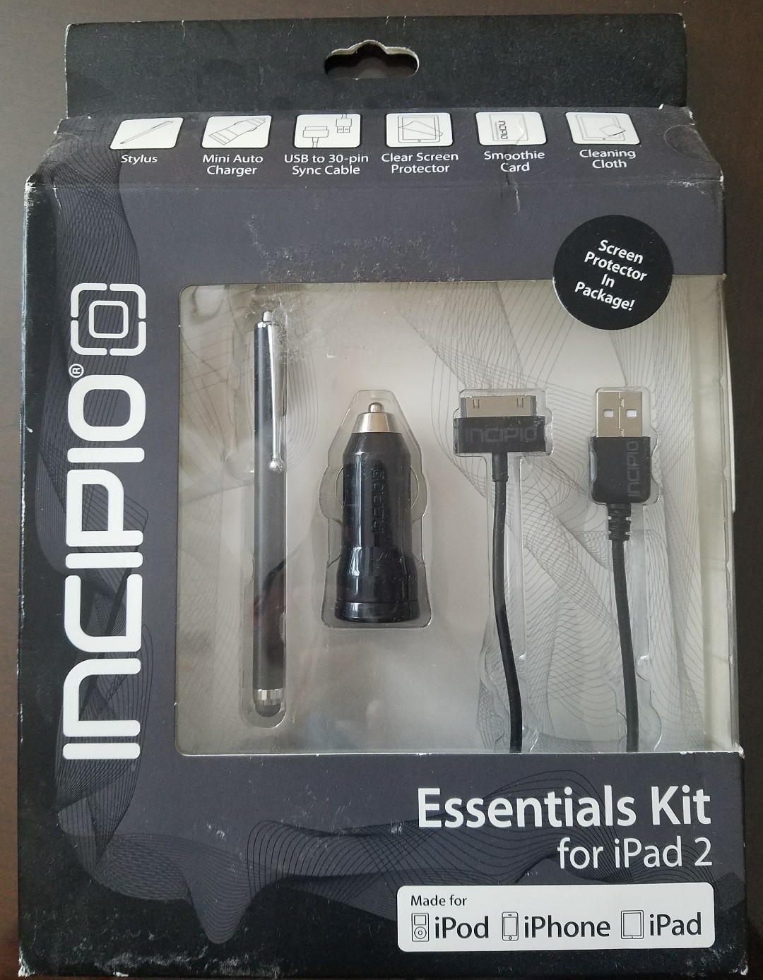 INCIPIO  Essentials Kit for IPAD 2, soft silicone cover and an extra stylus
