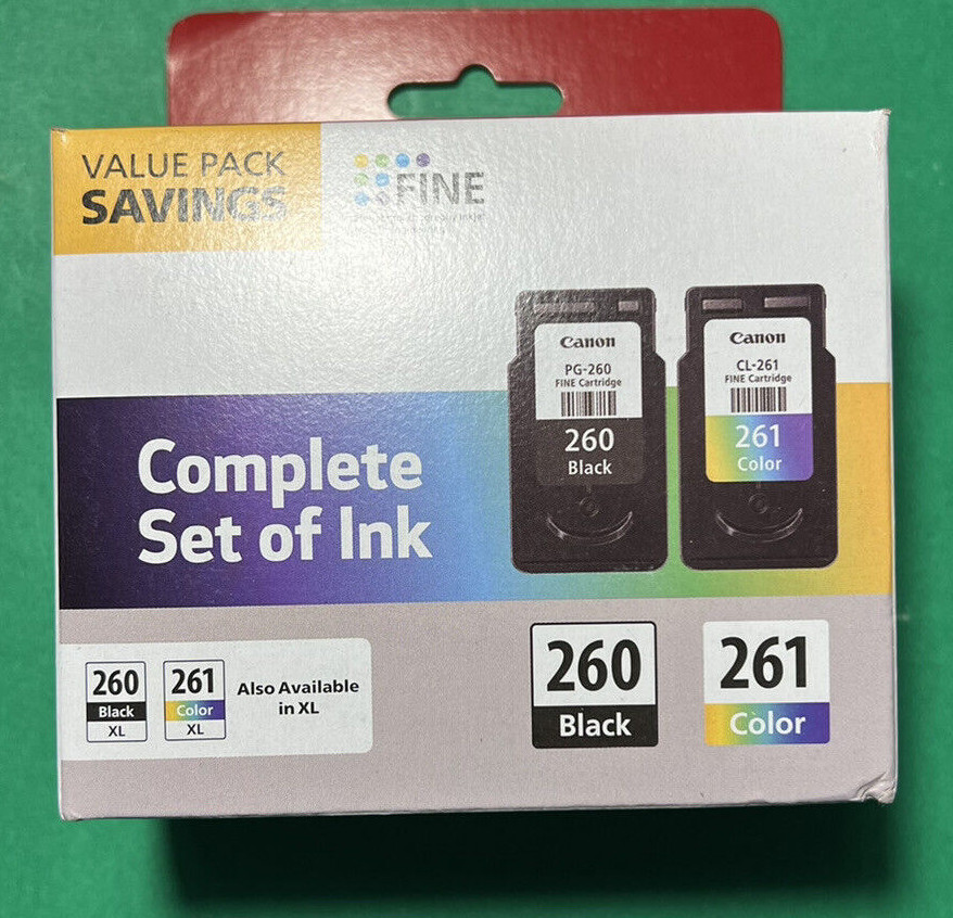Genuine Canon PG-260 CL-261 Ink Cartridge Combo-NEW-Fast Shipping