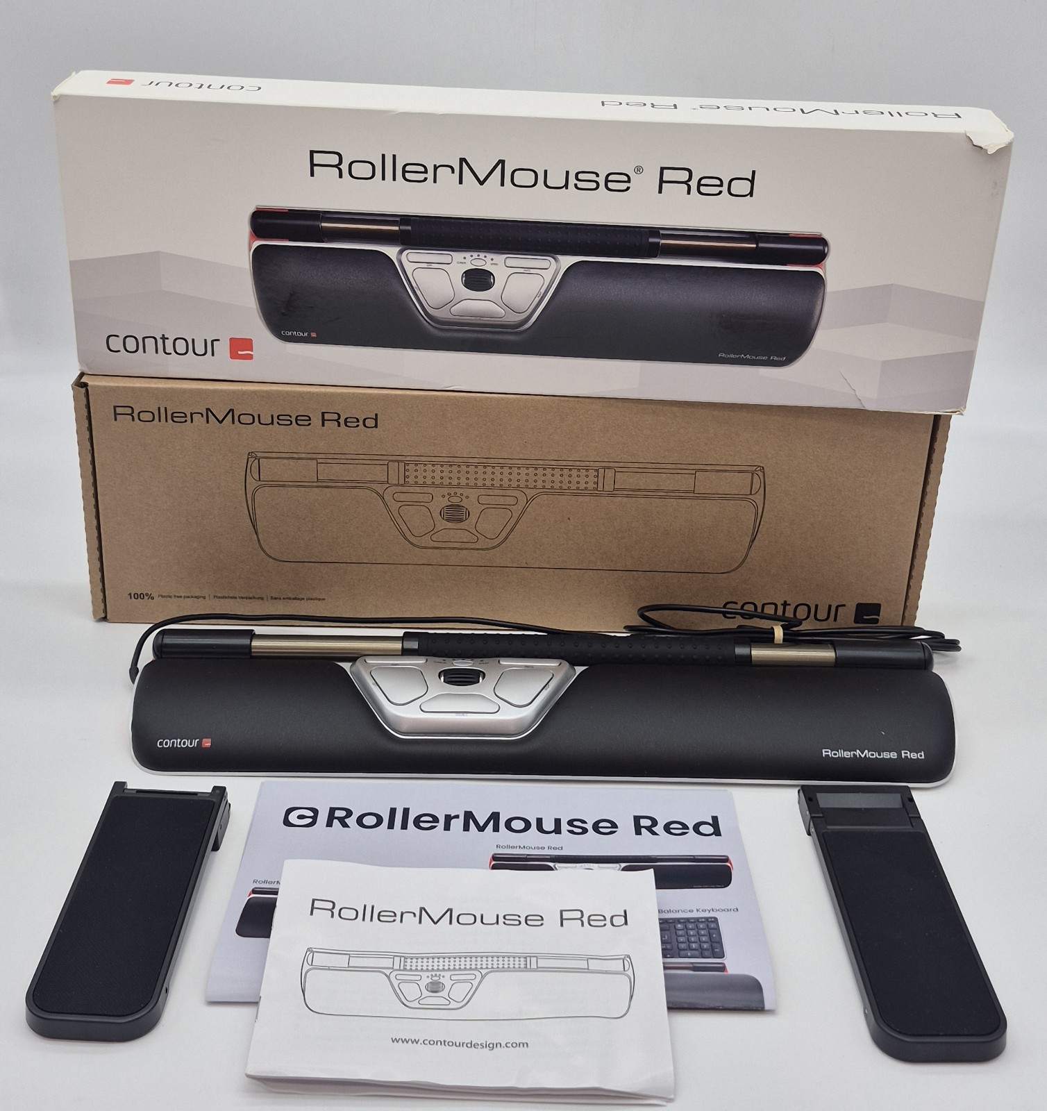 Contour Design RM-Red RollerMouse Red USB Ergonomic Mouse