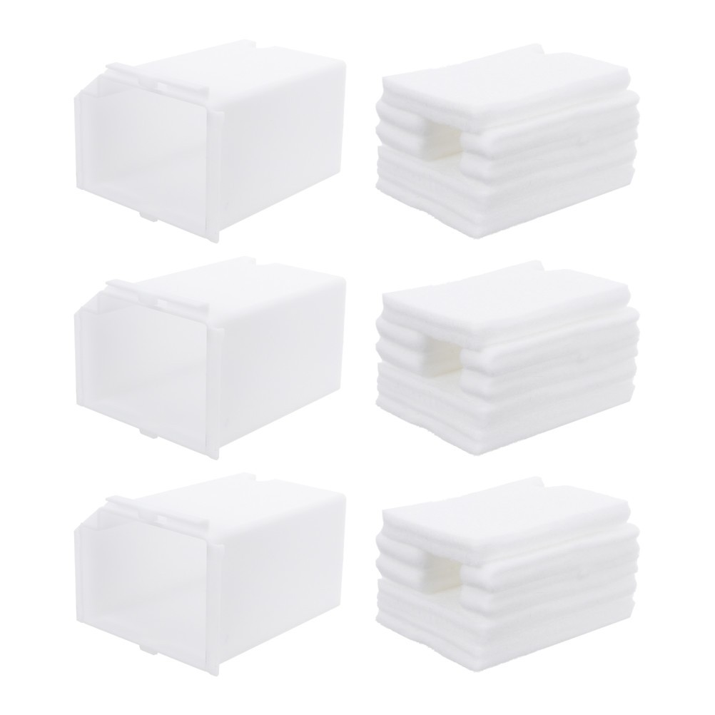 6Pcs Reusable Ink Absorbent Pads for Home Printer Maintenance Box White Sponge