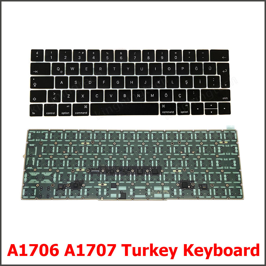 New Turkey Keyboard For Macbook Pro 13" A1706 15" A1707 Keyboard 2016 2017 Year