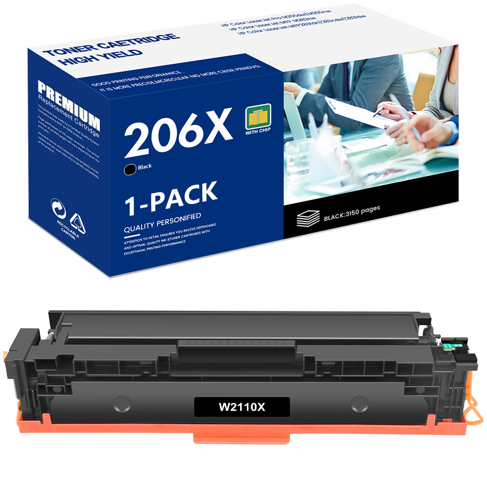 W2110A Fits For HP 206A 206X Toner W2110X Laserjet Pro MFP M283cdw M283fdw Lot