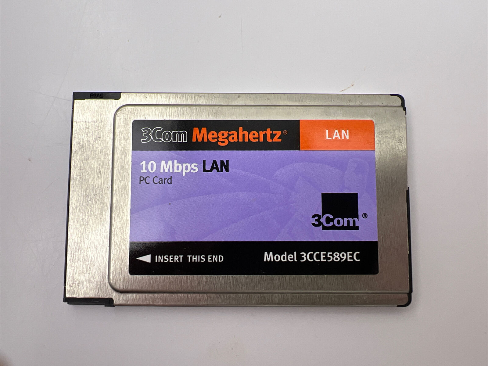 3Com Megahertz 10Mbps PCMCIA Ethernet LAN PC Card 3CCE589EC  No Cable
