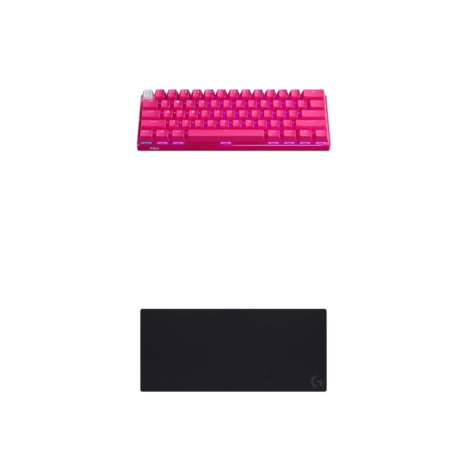 Logitech Pro Wireless Bundle: PRO X 60 Keyboard + XL Mouse Pad - Magenta