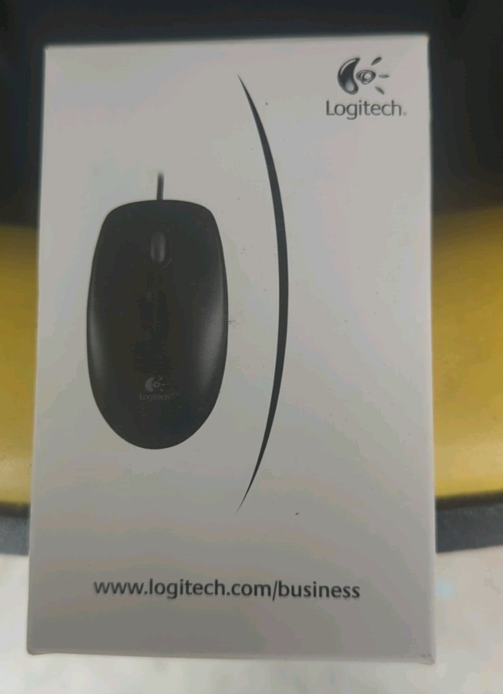 New Logitech B100 Optical Full-Size Corded Business Mouse